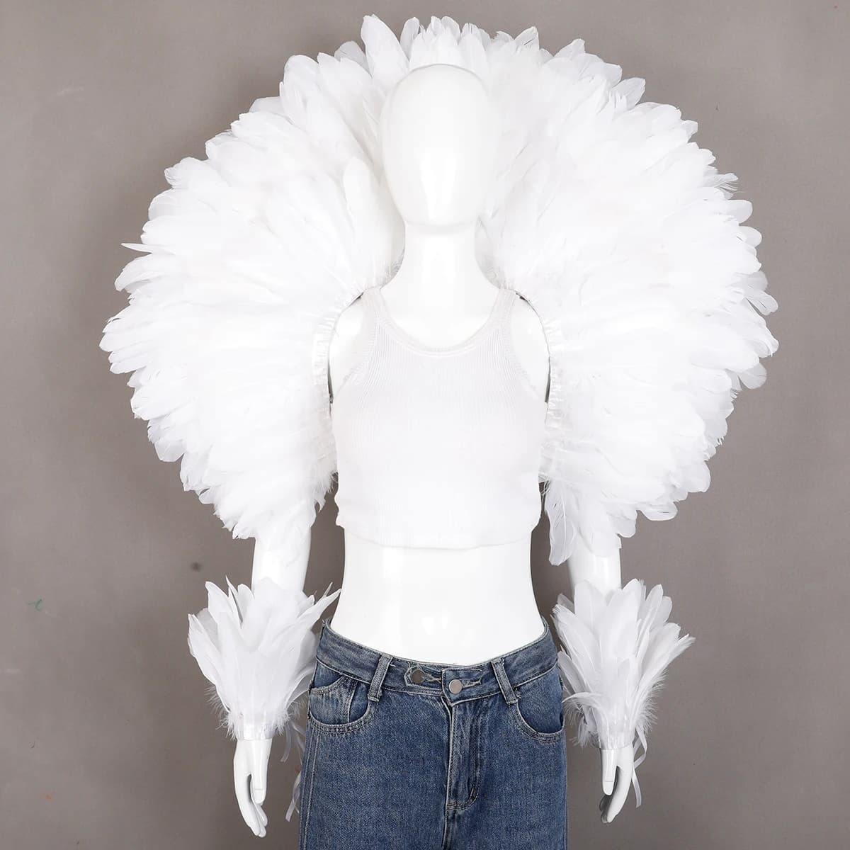 Punk Halloween boule masquée plume Punk carnaval fête ensemble nouvelle fête carnaval élégant femmes