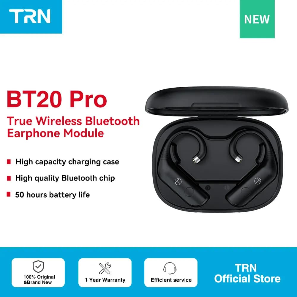 New TRN BT20 PRO-Écouteurs HIFI sans fil Bluetooth 5.3, BT20PRO mise à niveau technique, connecteur 