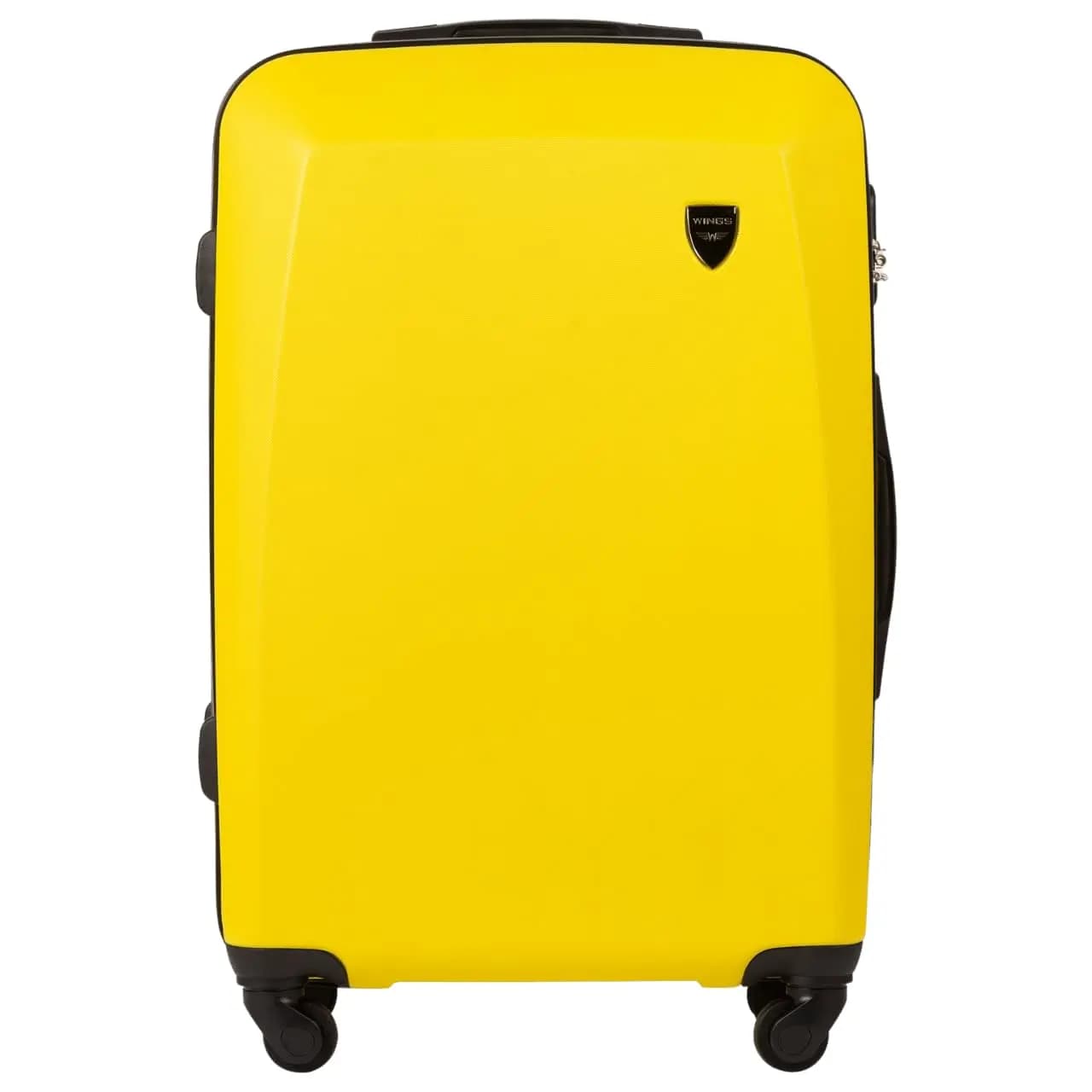 Lot de 4 roulettes WINGS PLOVER jaunes en ABS + (L/M/S/XS) rigides à 4 roues 360° °   Serrure à comb