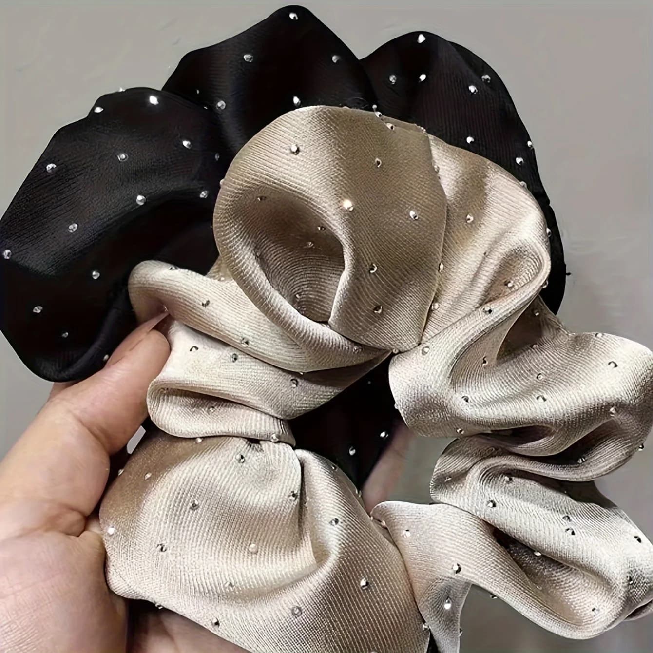 Chouchous en satin avec décor de biscuits, cravates douces et confortables pour cheveux, queue de ch