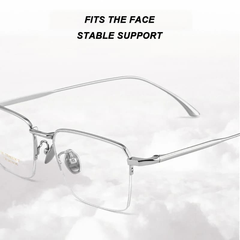 Lunettes ultralégères en titane pur, monture rétro à demi-jante pour hommes d'affaires, lunettes car