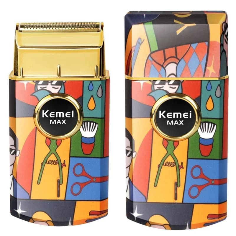 Kemei KM-RS7098 Titane Double Feuille Alternative Rasoir Professionnel Barbier Finition Électrique H