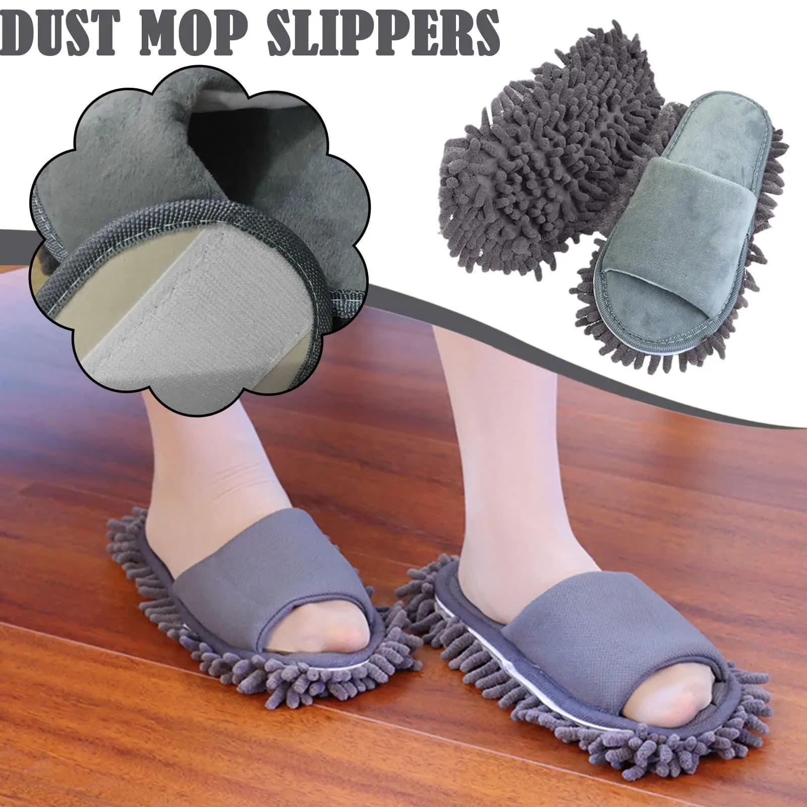 Pantoufles multifonctions en microcarence pour livres de sol, chaussures de nettoyage paresseuses, c