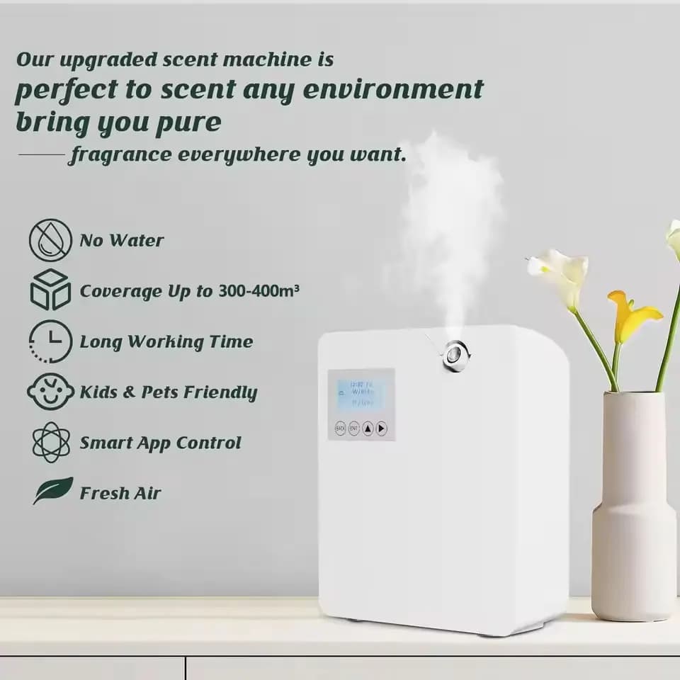 Diffuseur d'arôme sans eau 300ml, contrôle WIFI, diffuseur d'huile essentielle, fonction minuterie, 