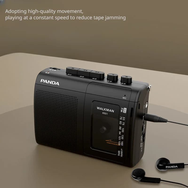 Lecteur de musique à cassette portable avec haut-parleur radio AM et FM baladeur rétro magnétophone 