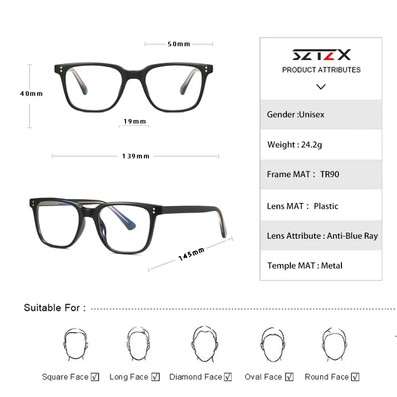 SZTZX nouvelle mode Anti lumière bleue lunettes de lecture femmes photochromique myopie hypermétropi