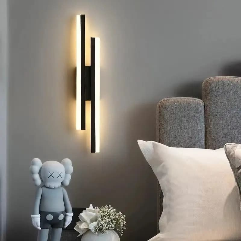 Applique murale LED pour chambre à coucher, appliques murales, tuyau de ligne de cuivre, abat-jour e