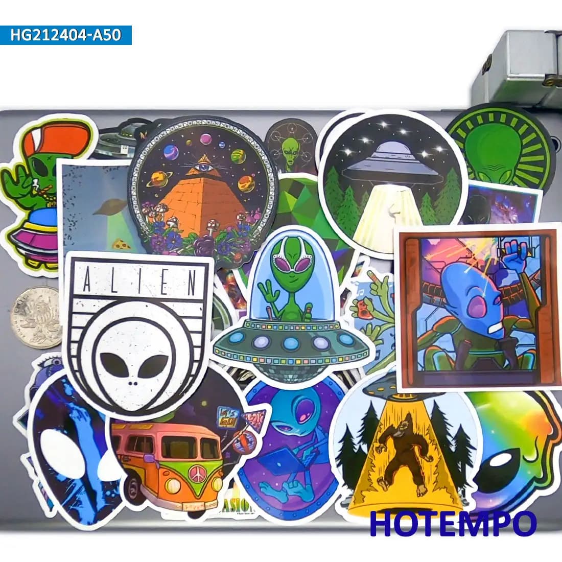 20/30/50 pièces, Autocollants Retro Aliens, Espace, Roswell, ET, OVNI, Drôles de décalcomanies, pour