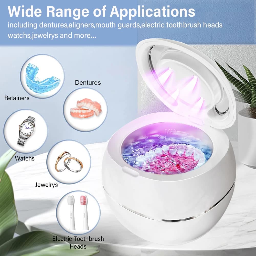 Nettoyeur à ultrasons pour supports de prothèses dentaires, Machine de nettoyage de bijoux, Mini net