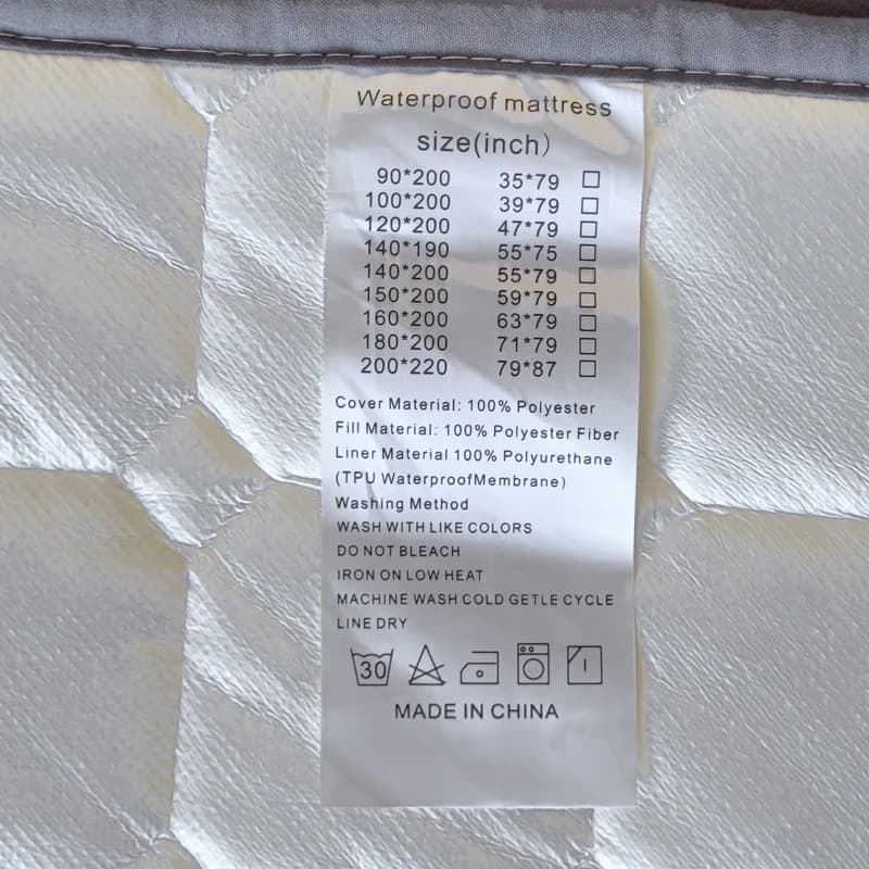 Protège-matelas Matelassé Imperméable, Juste Épaisse et Respirante pour Lit Simple ou Double