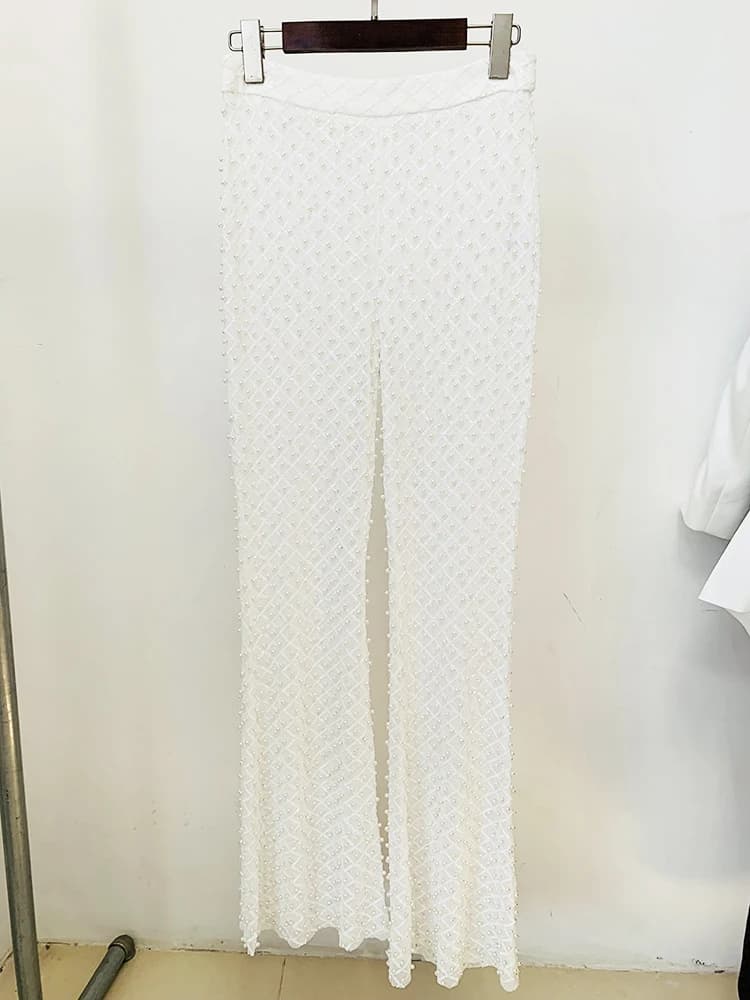 HIGH STREET Nouveauté 2026 Mode de créateur pour femme Blazer ajouré à motifs floraux, appliques et 