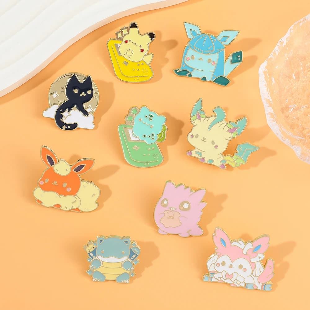 Épingles en émail Gengar Squirtle, badges et broches pour veste et sac à dos, accessoires pour femme