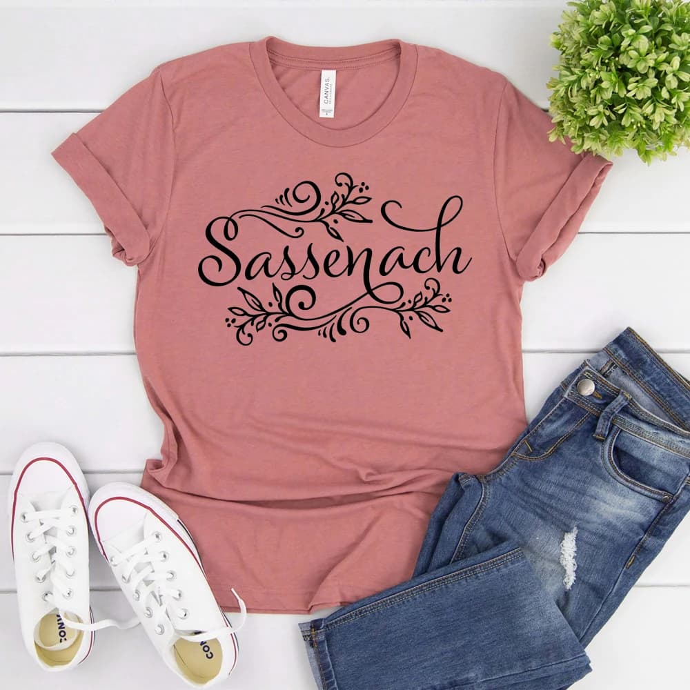 T-Shirt Inspiré de Sassenach et Outlander pour Femme, Série de Livres, Claire, Jamie Fraser, TV Show