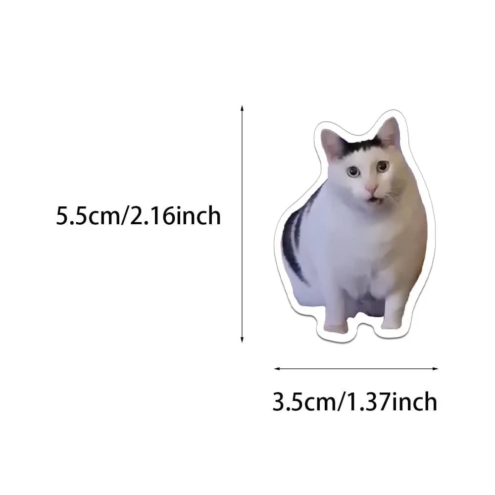 50pcs mignon drôle animaux chat Meme autocollants Kawaii dessin animé décalcomanies enfants jouets o