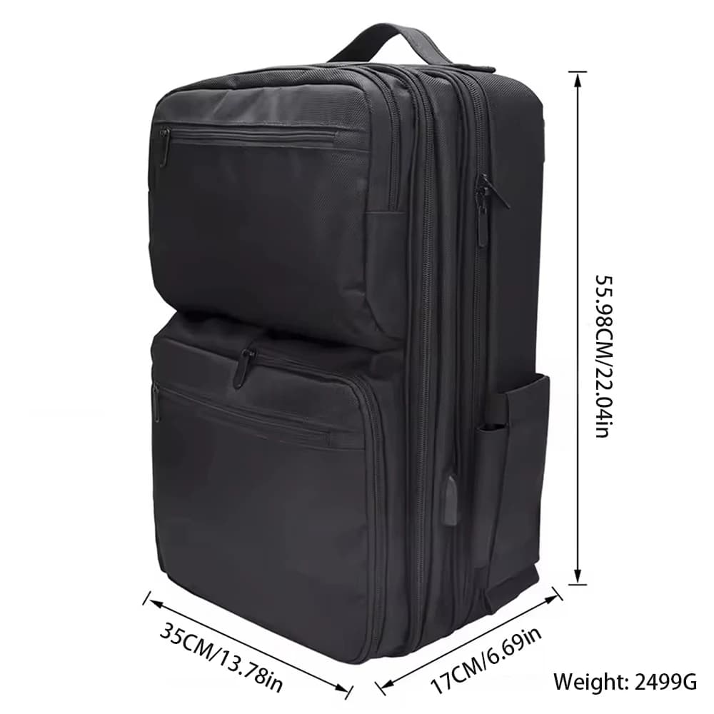 Sac à dos de voyage de maquillage avec grand sac coulissant de rangement de cosmétiques, plateaux de