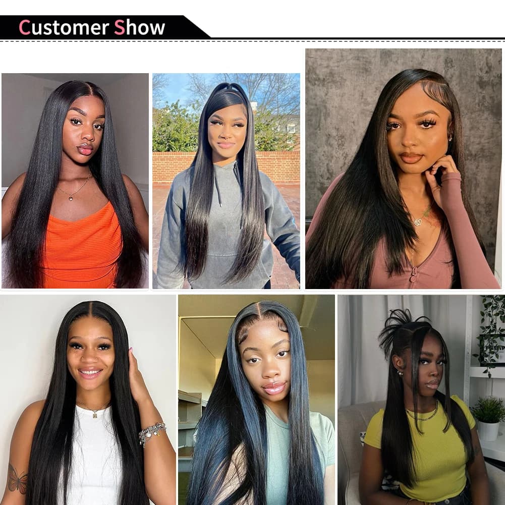 Extensions de Cheveux Humains Lisses Couleur Naturelle, Lots de 1, 3 ou 4 Cheveux Brésiliens Remy de