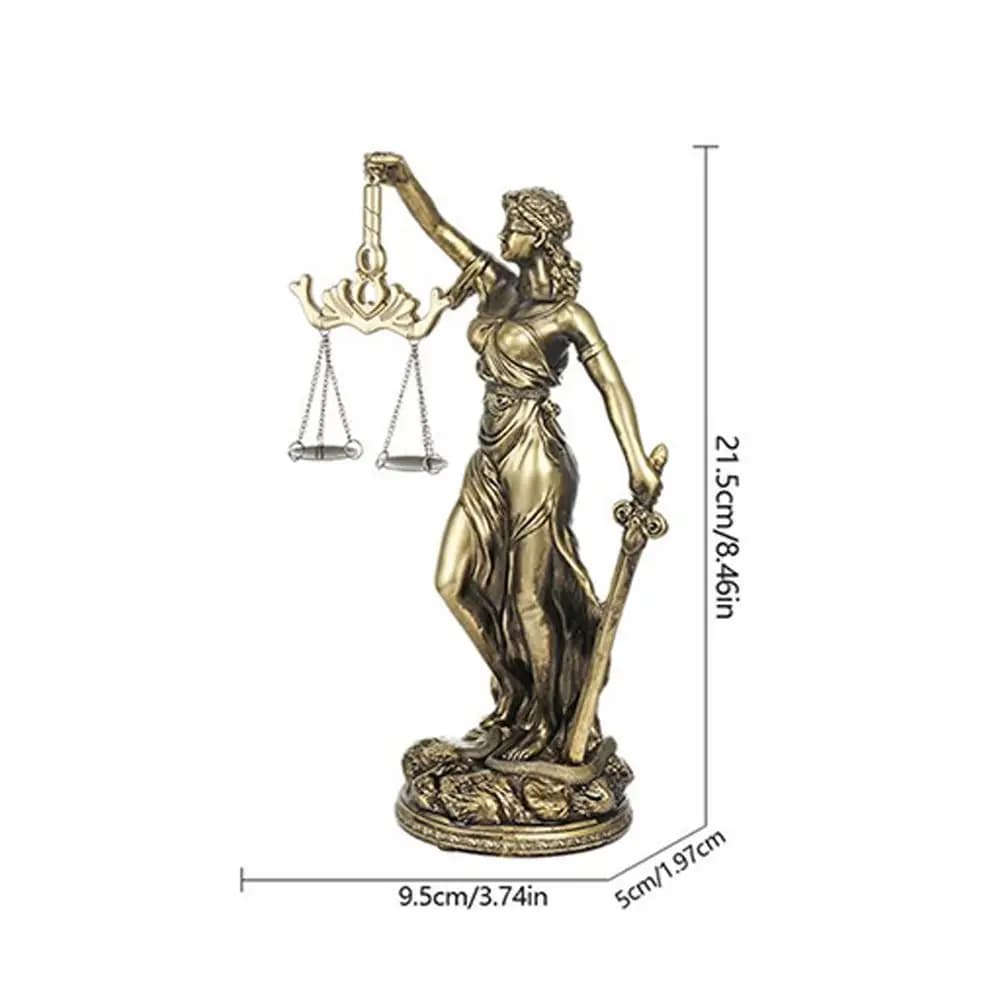 Figurine de la Dame de la Justice en résine, sculpture de la balance de la justice pour la maison, l