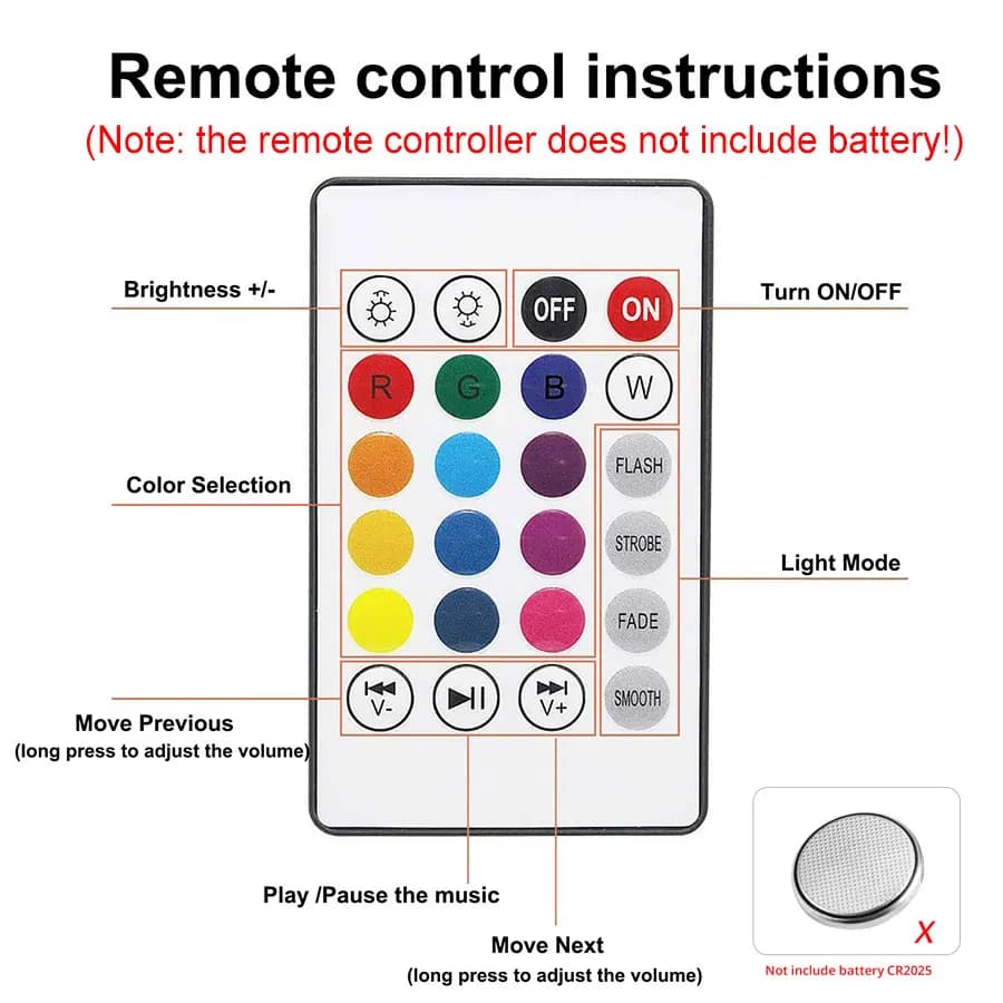 Ampoule avec télécommande musicale Bluetooth, avec haut-parleur, couleur changeante, pour chambre à 