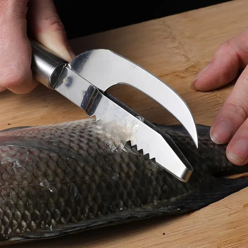 Brosse à peau de poisson 2 en 1, élimine rapide, grattoir à écailles de poisson, outil de raboteuse,