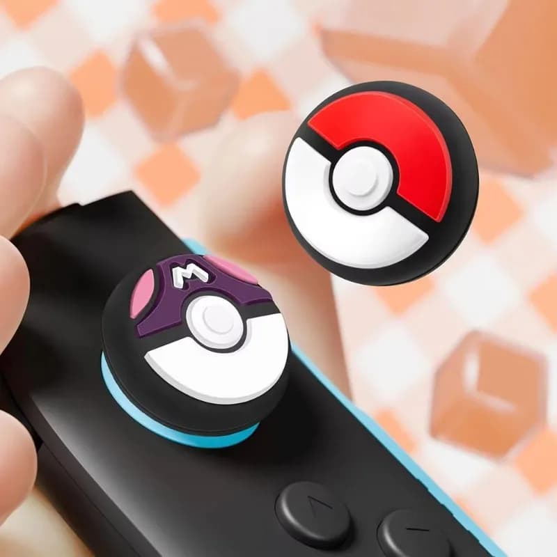 Capuchons de poignée de pouce en caoutchouc de Silicone, 4 pièces, dessin animé, pour Nintendo Switc