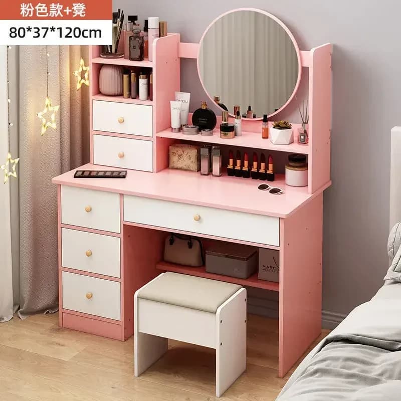 6 tiroirs maquillage vanité Table ensemble LED Coiffeuse classique maquillage Coiffeuse salon Coiffe