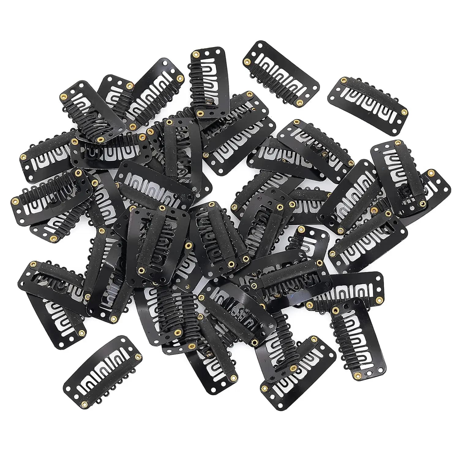 Clips d'extension de cheveux en forme de U à 6 dents, 20 à 200 pièces, pour sécuriser la perruque av