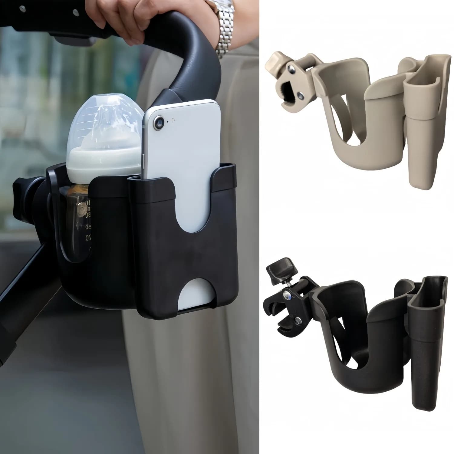 Porte-gobelets pour landau, porte-bouteilles pour poussette pour enfants, porte-bouteilles pour land