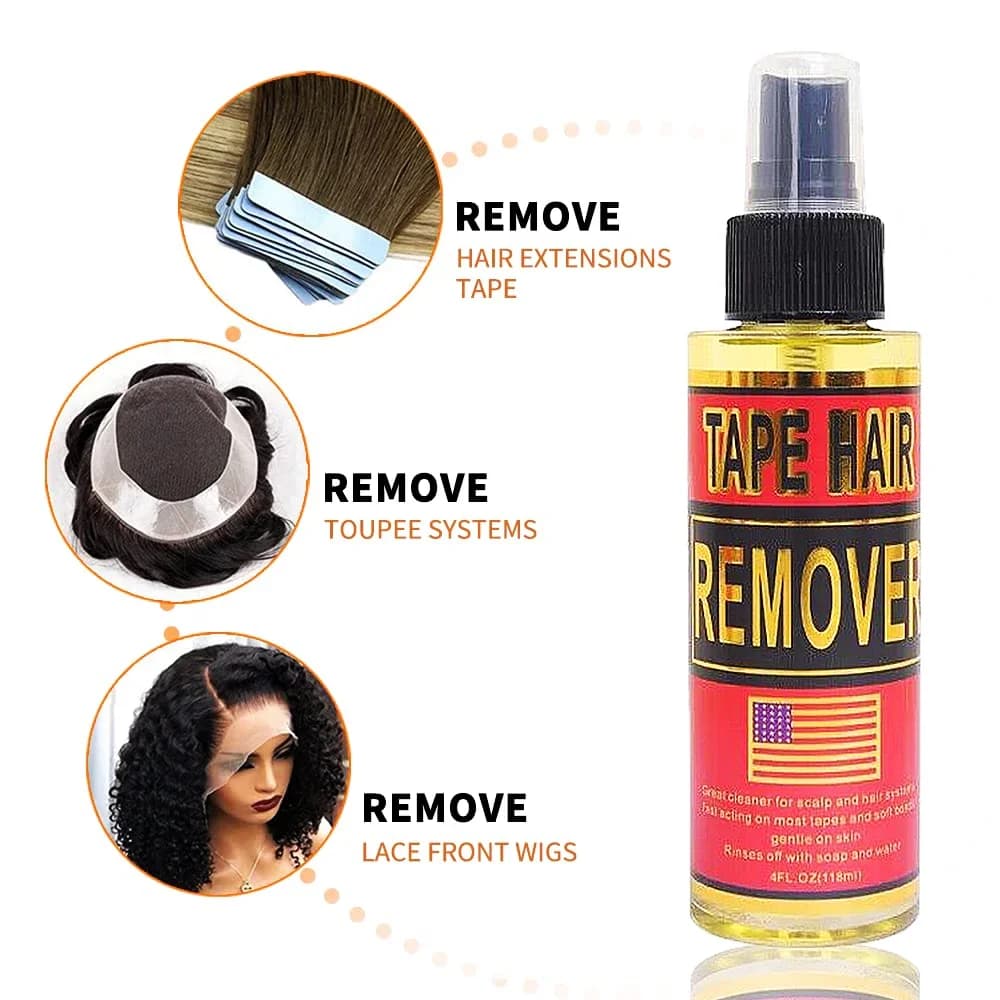 Dissolvant de ruban adhésif pour extensions 118ML, dissolvant de colle pour perruque à action rapide