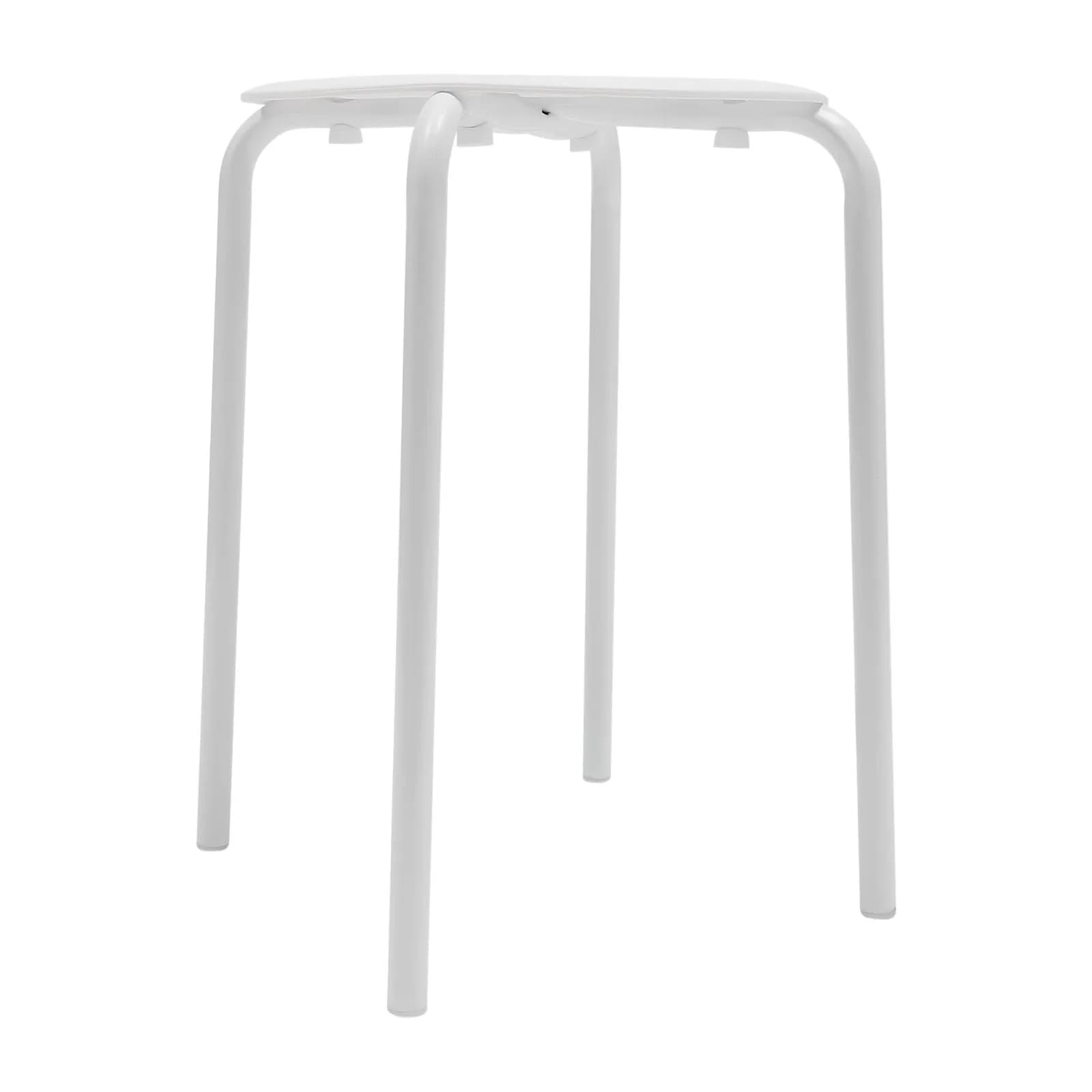 Paquet de 10 tabourets empilables en plastique portables blancs pour salle de classe, ensemble de ta