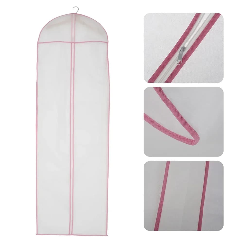 1/2/5 pièces 180cm robe de mariée housse anti-poussière suspendus vêtement de mariée robe vêtements 