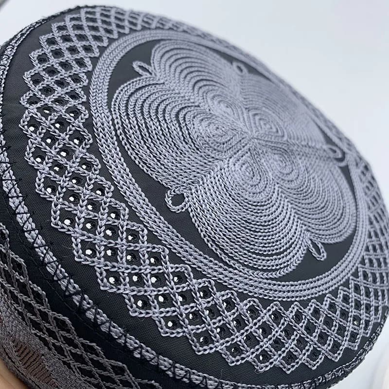 Islam hommes chapeaux musulmans coton broderie arabe hommes chapeau de prière musulman Turban homme 
