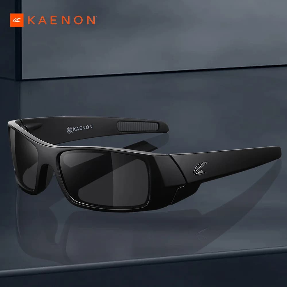 Lunettes de soleil de pêche pour homme KAENON, teintes noires, avec boîte d'origine, nouveautés 2026