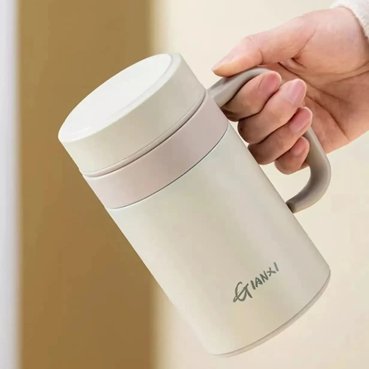 GIANXI femmes couleur Pure concis grand calibre Thermos tasse hiver grande capacité tasse d'eau thé 
