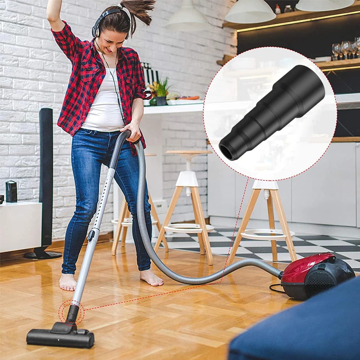 Adaptateur de tuyau d'aspirateur durable, tuyau flacon professionnel, remplacement réutilisable, 2 p