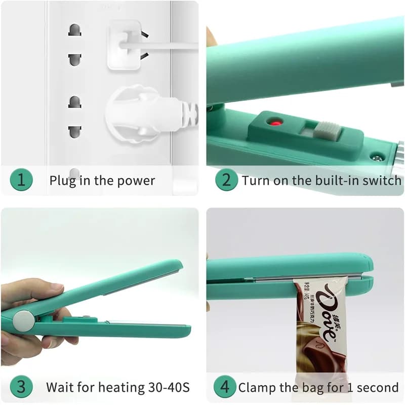Mini Machine d'emballage sous vide multifonction, sacs de scellage d'emballage, sac alimentaire en p
