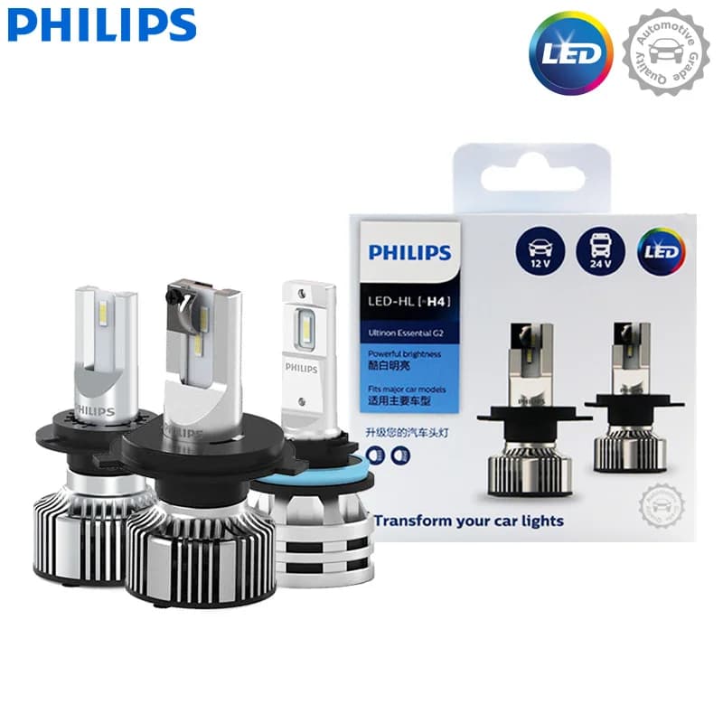 Philips Ultinon Essential G2 LED H1 H4 H7 H8 H11 H16 HB3 HB4 H1R2 9003 9005 9006 9012 6500K phare de