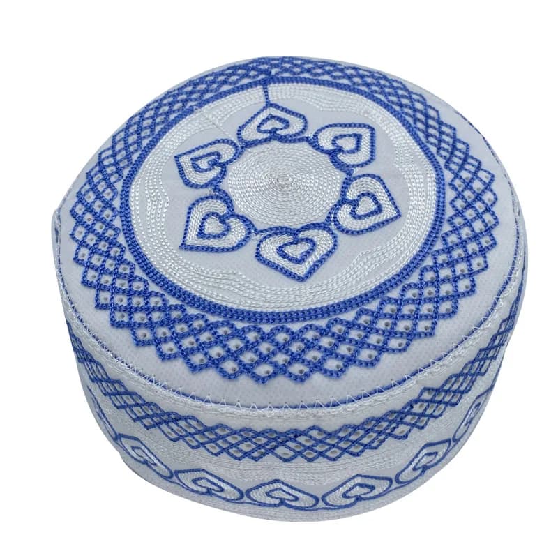 Chapeau de prière musulman en coton brodé pour hommes, Arabie saoudite, chapeaux islamiques, Topkipp