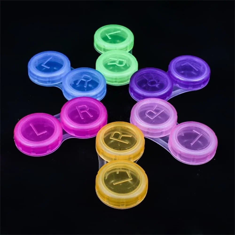 Étui à lentilles de contact coloré, transparent, boîte de rangement, conteneur, trempage, kit pour v