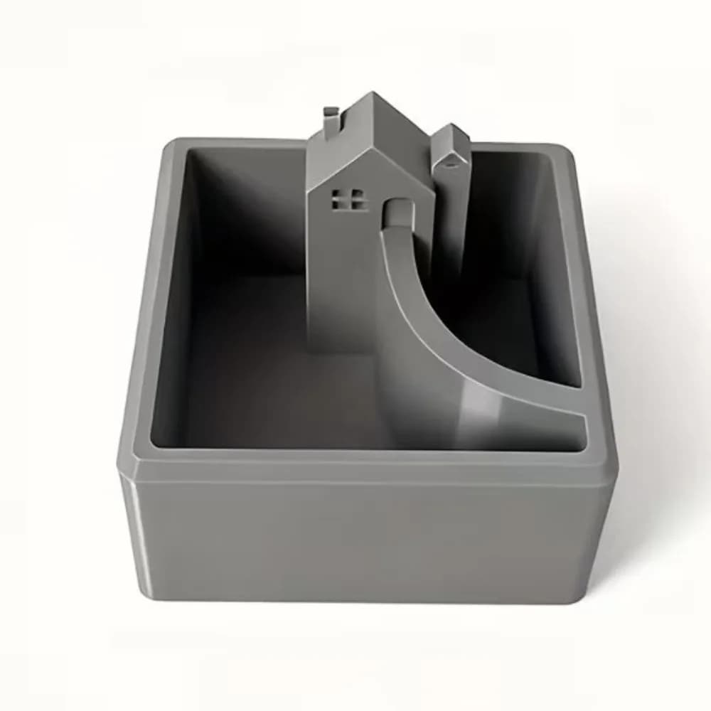 Ornements en impression 3D en forme de maison, pot de plantes, scène miniature, pot de plantes succu