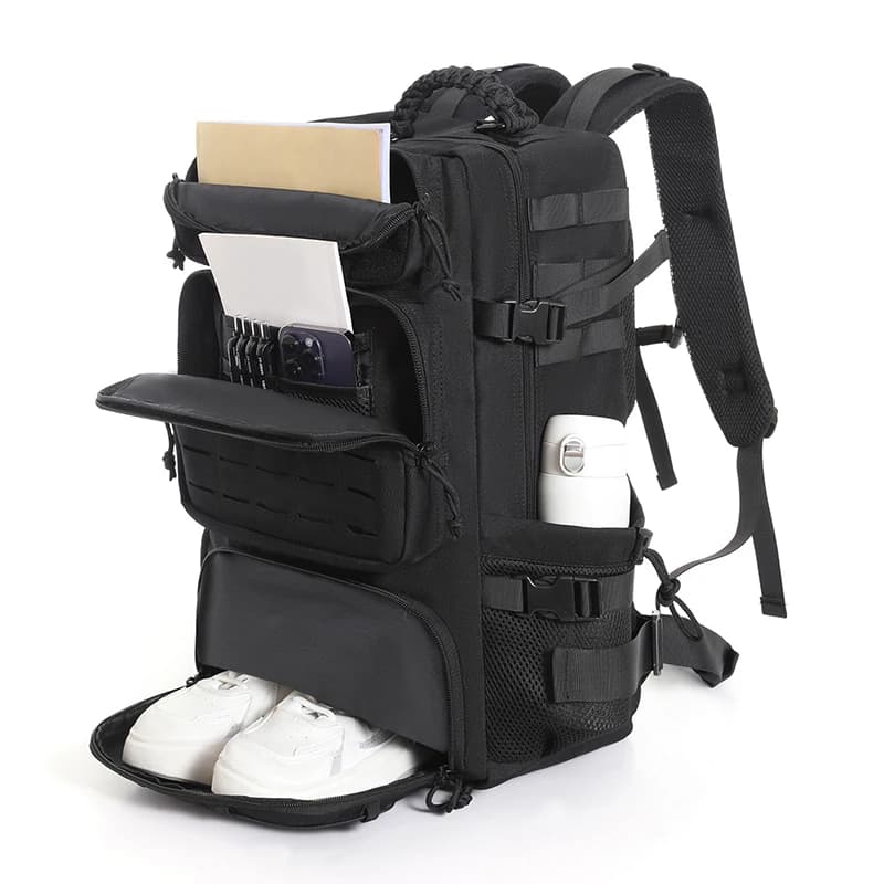 Sac polochon pour homme avec système modulaire de grande capacité, design multi-compartiments avec e