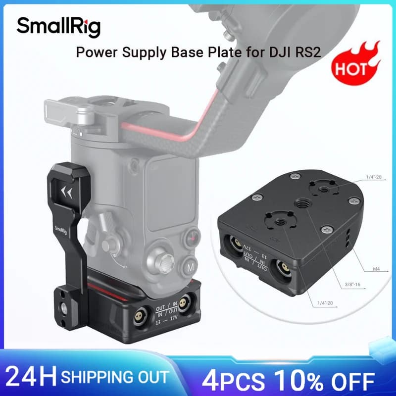 Plaque de Base d'alimentation SmallRig/plaque de passage d'alimentation/câble adaptateur pour le tra