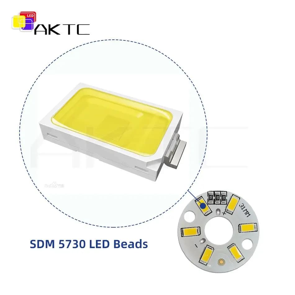 Panneau lumineux LED 5V 3W 6 LED SMD5730, 10 pièces, ampoule ronde, Source de lampe Dia 31mm rouge/v