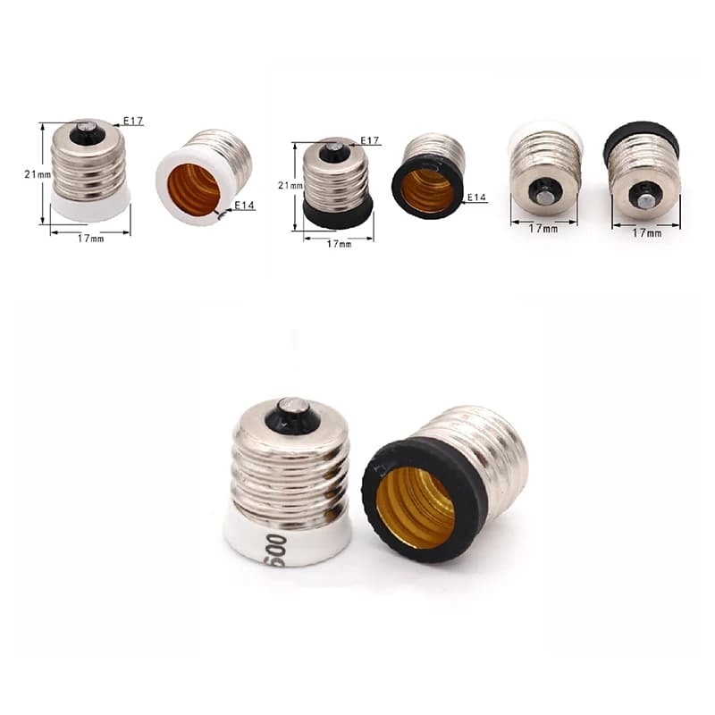 Support d'adaptateur de lampe d'ampoule LED, douille de base, E17 vers E14 européen, ci-après
