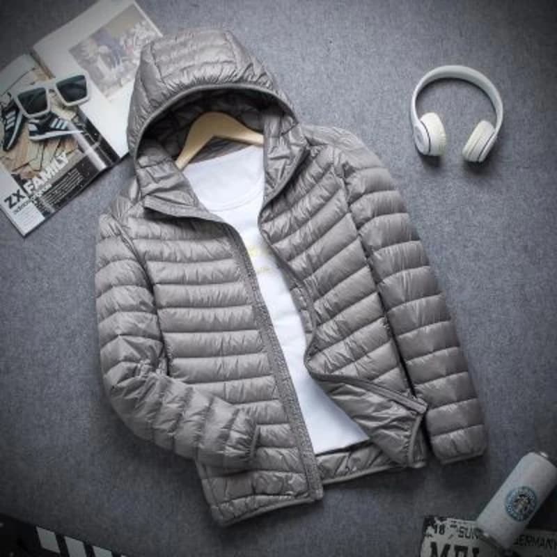 Nouvelle marque automne hiver doudoune légère hommes mode à capuche court grand Ultra-mince léger je
