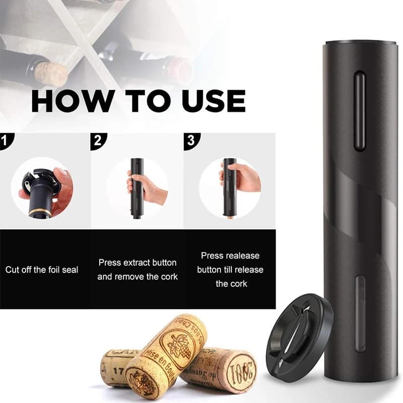 FLYMUYU ouvre-bouteille électrique Rechargeable avec coupe-feuille tire-bouchon automatique ouvre-bo