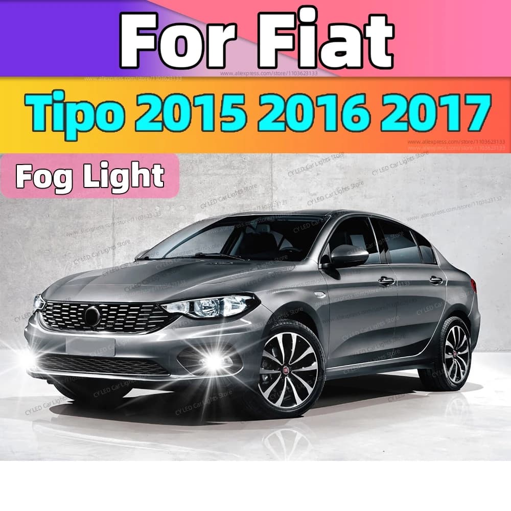 Feu antibrouillard avant LED 6000K, 2 pièces, Canbus 20000LM, pour Fiat Tipo 2015 2016 2017, accesso
