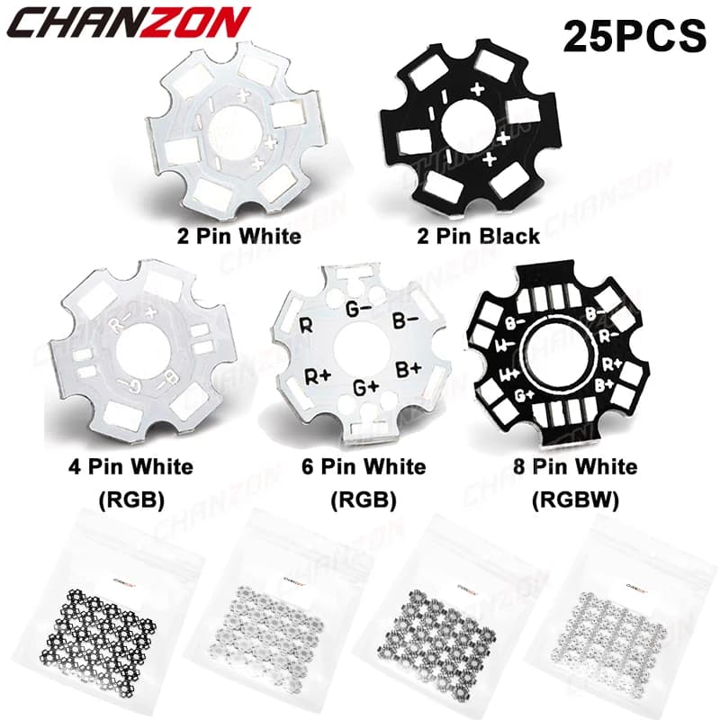 Dissipateur thermique étoile 1W 3W 5W, panneau PCB SMD, plaque de Base en aluminium, substrat, Circu