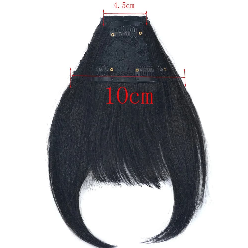 Perruque synthétique Haipiece Yaki, Extension queue de cheval avec frange, longue et lisse, pour fem