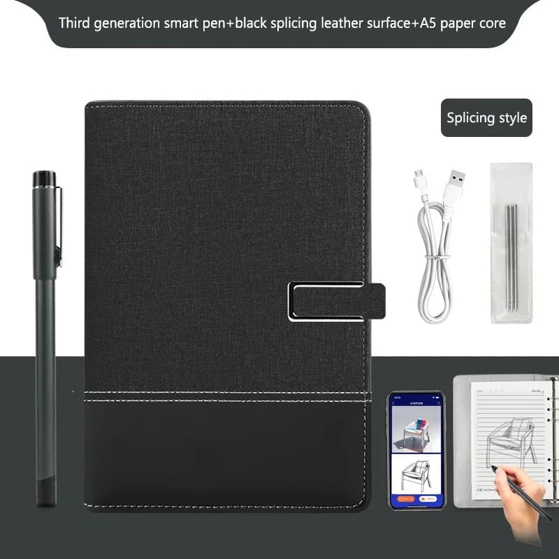 Carnet de notes d'écriture numérique, stylo de synchronisation intelligent, ensemble d'écriture pour