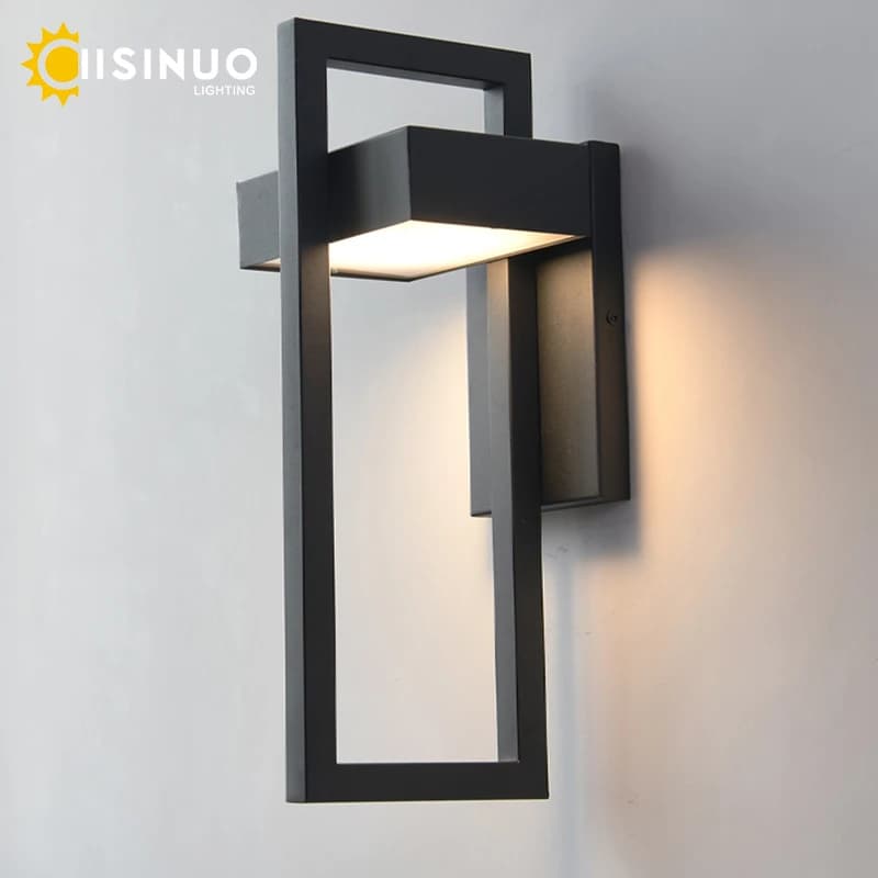 Éclairage mural LED extérieur étanche rétro Vintage couleur noire 10W pour jardin porche applique ré
